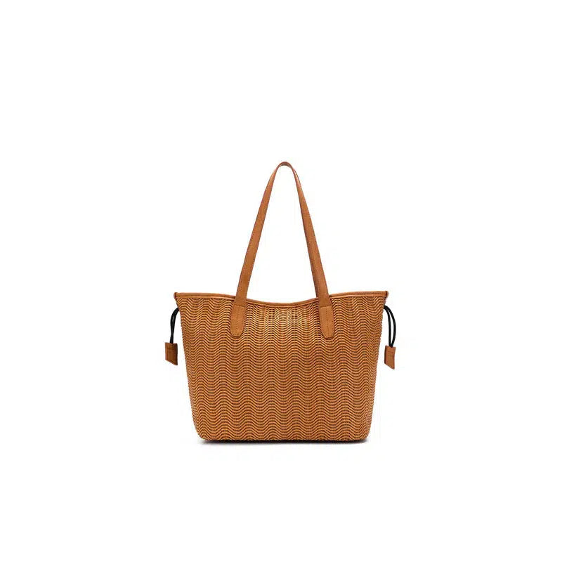 Pippa 2 Piece Handbag Set - Tan-Bags & Clutches-Black Caviar Designs-The Bay Room