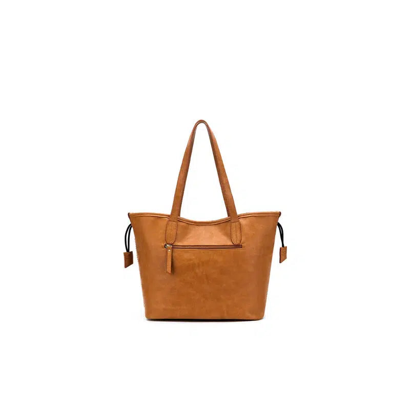 Pippa 2 Piece Handbag Set - Tan-Bags & Clutches-Black Caviar Designs-The Bay Room