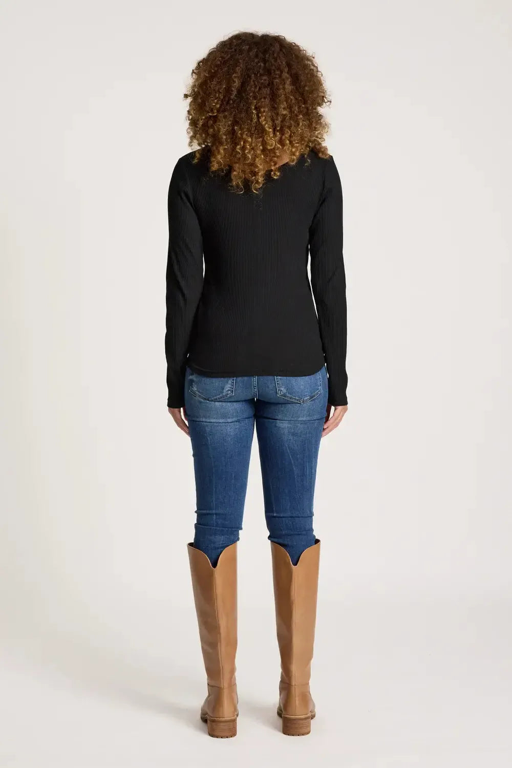 Plage Long Sleeve Tshirt - Black-Tops-Eb & Ive-The Bay Room