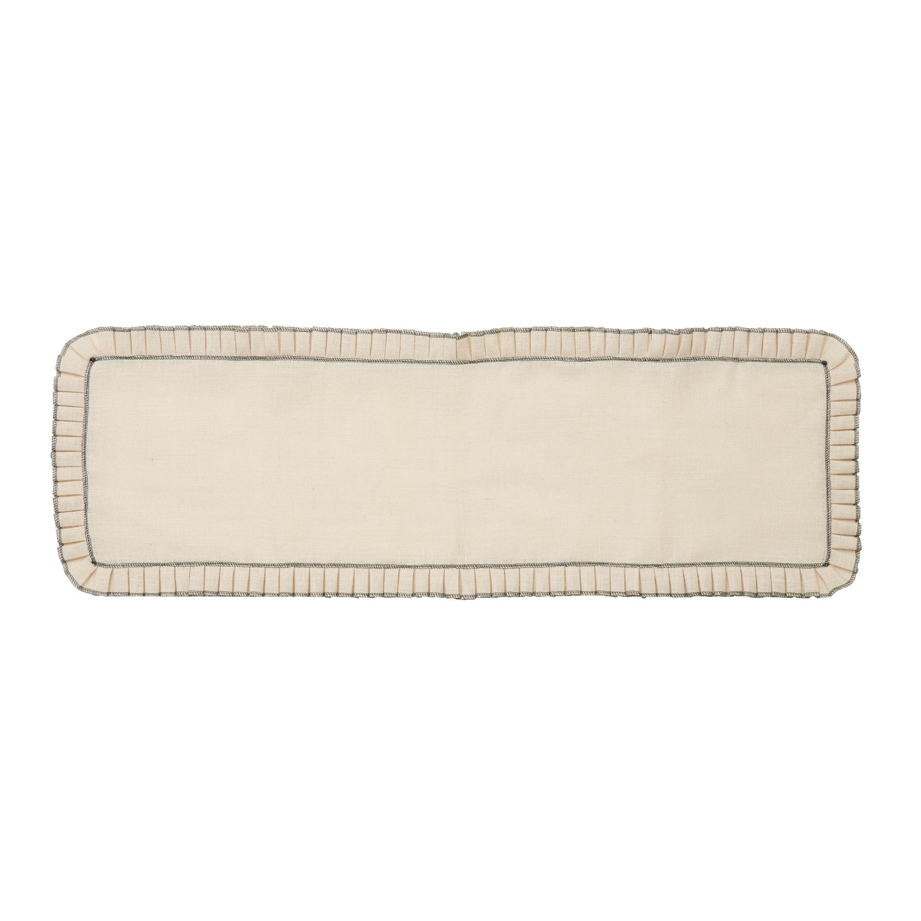 Pleat Jute Runner 40x120cm Ivory/Black-Decor Items-Coast To Coast Home-The Bay Room