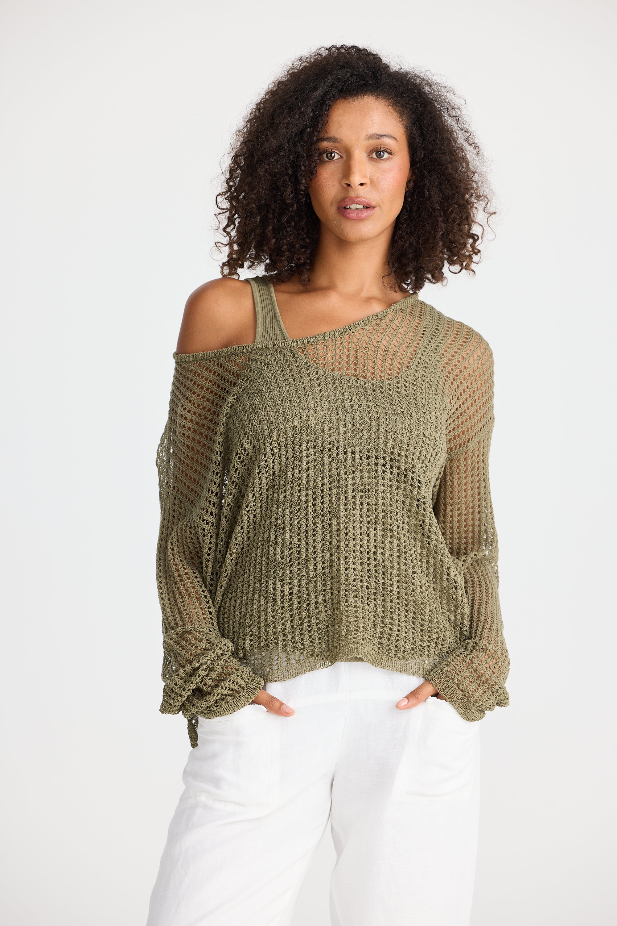 Pontif Knit Set - Khaki-Tops-The Shanty Corporation-The Bay Room