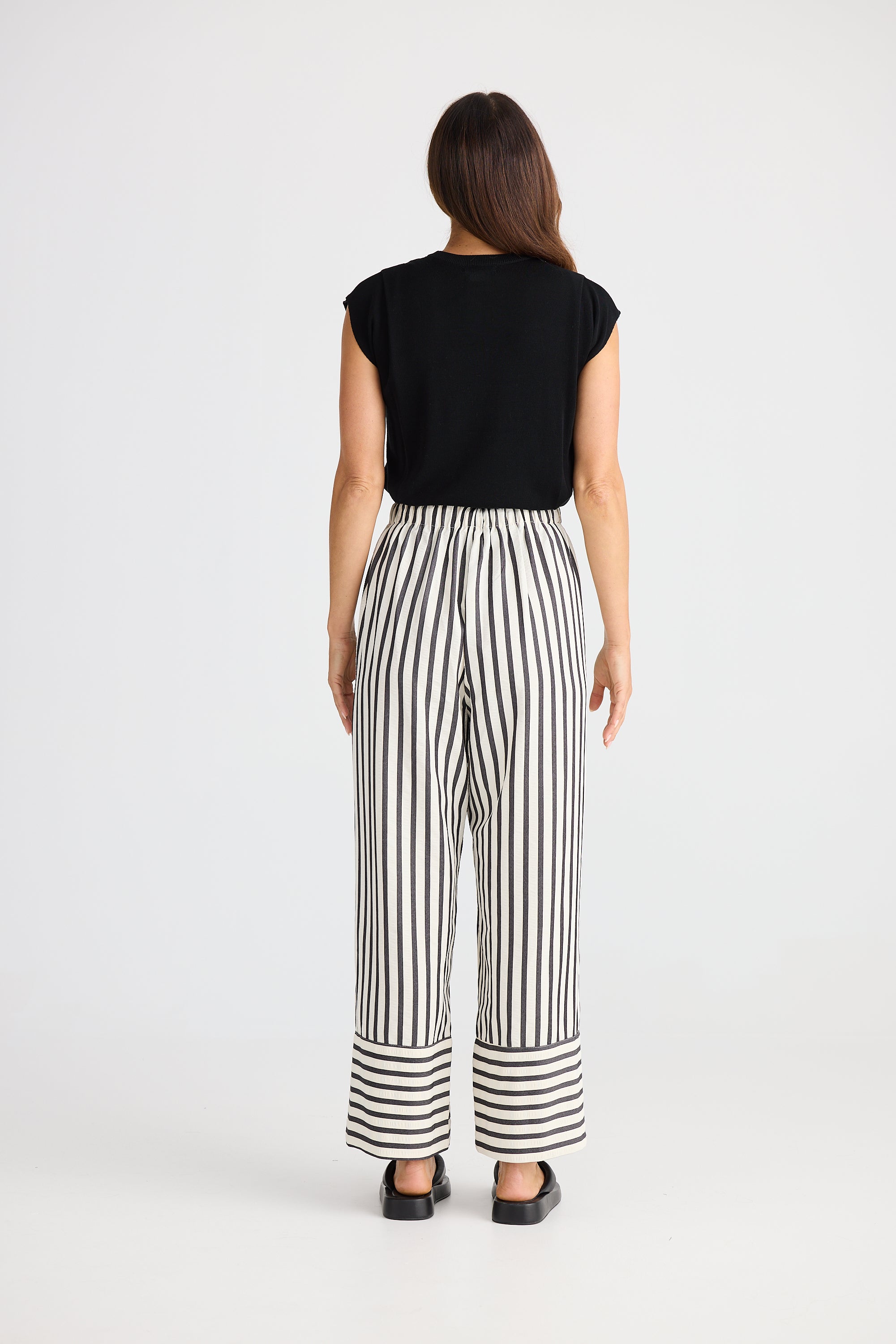 Portia Pant - Black Stripe-Pants-Brave & True-The Bay Room