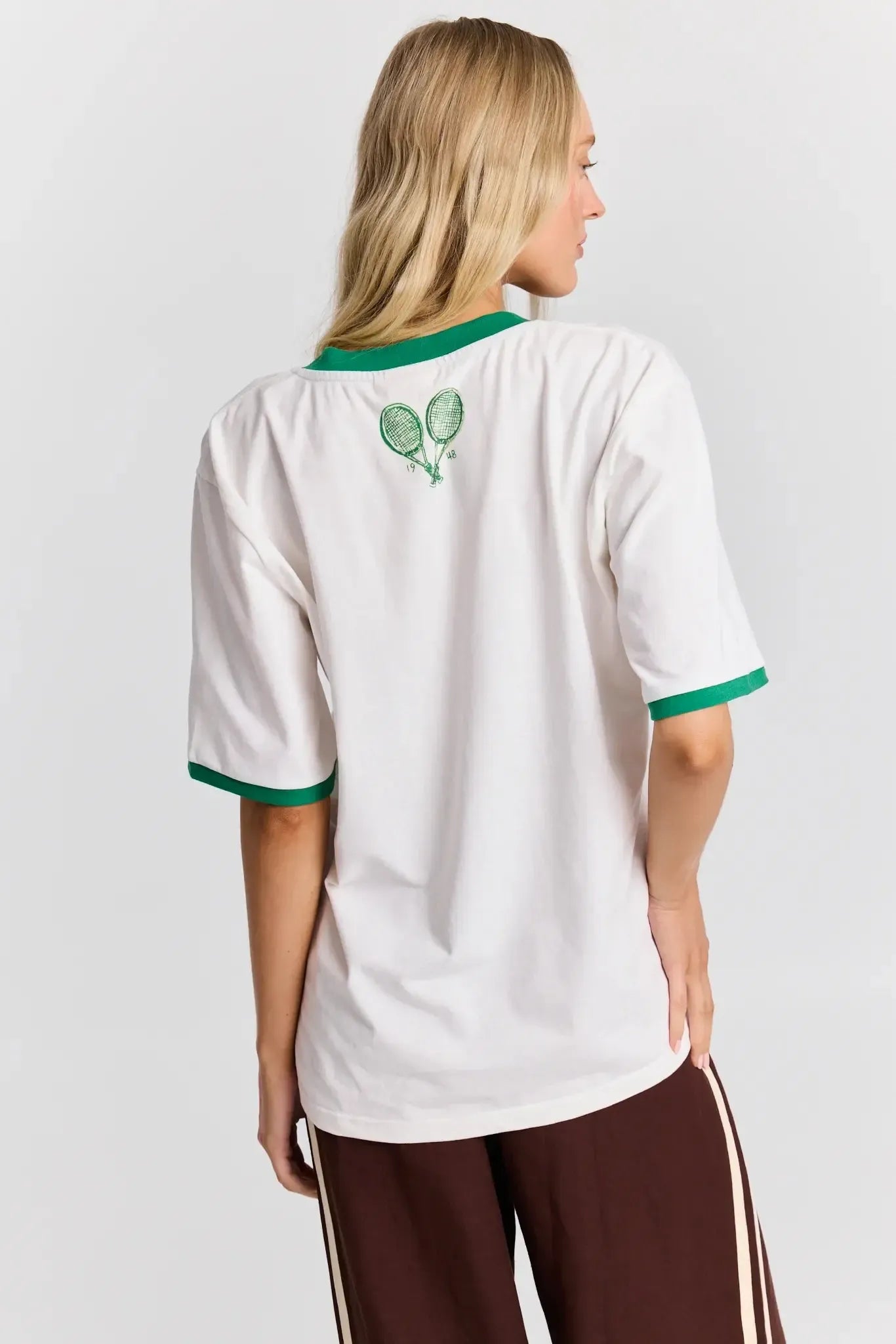 Portofino Tennis V-Neck Tee-Tops-Maku The Label-The Bay Room