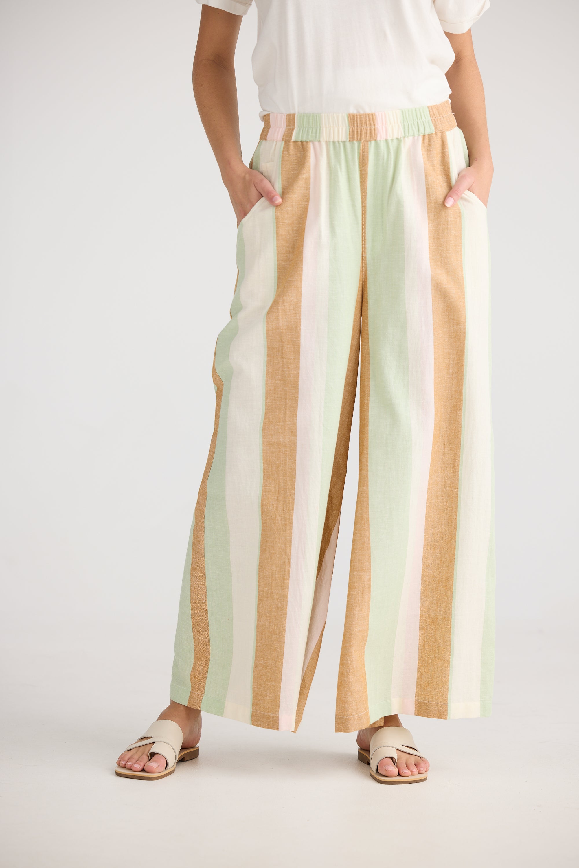 Positano Pant - Melon Field Stripe-Pants-The Shanty Corporation-The Bay Room