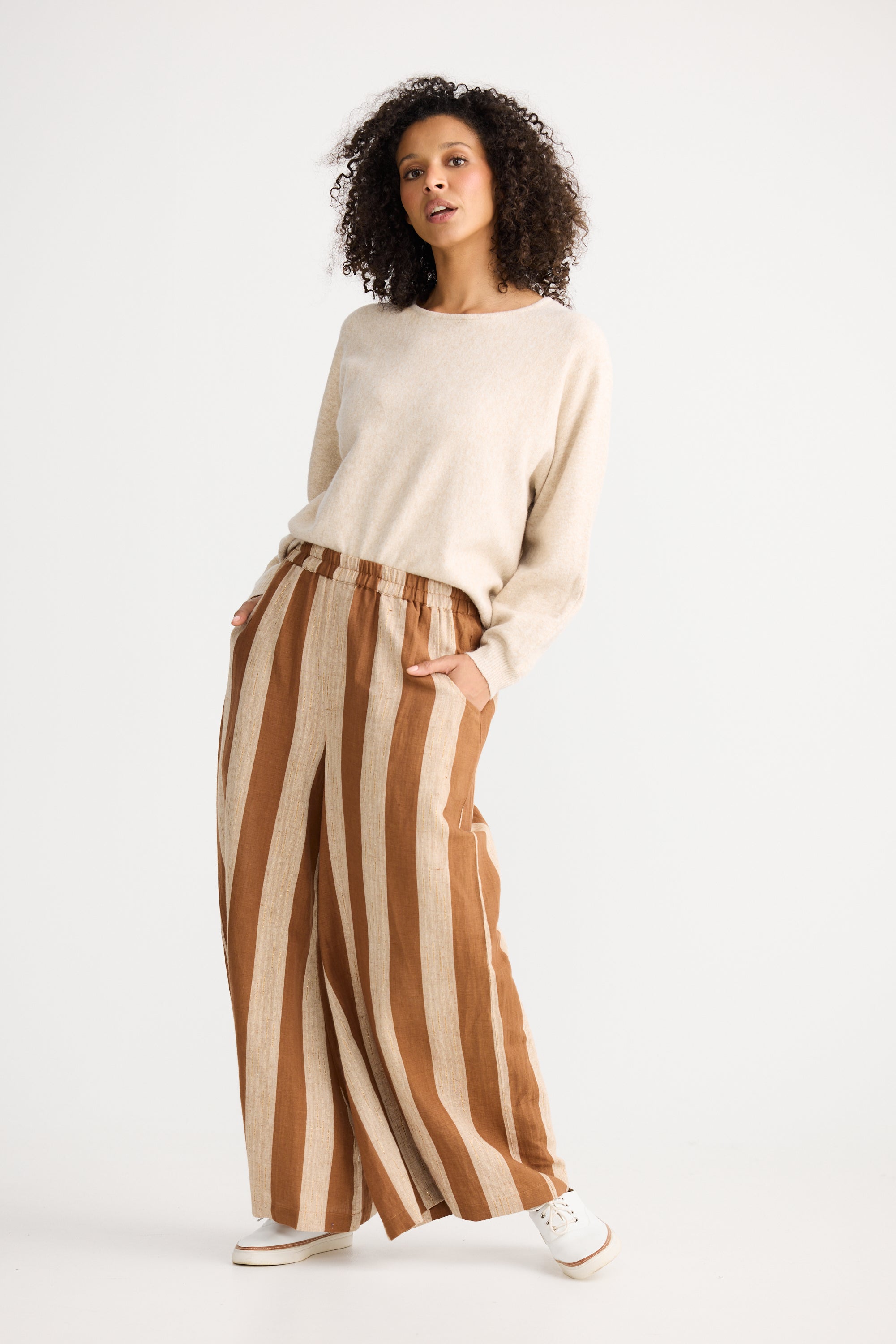 Positano Pant - Sienna Stripe-Pants-The Shanty Corporation-The Bay Room