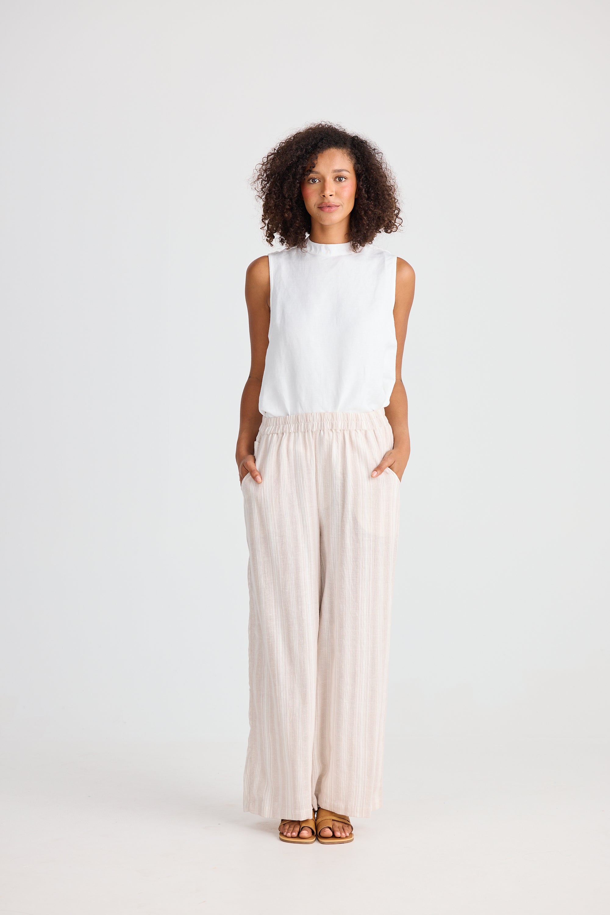 Positano Pant - Tuscan Stripe-Pants-The Shanty Corporation-The Bay Room