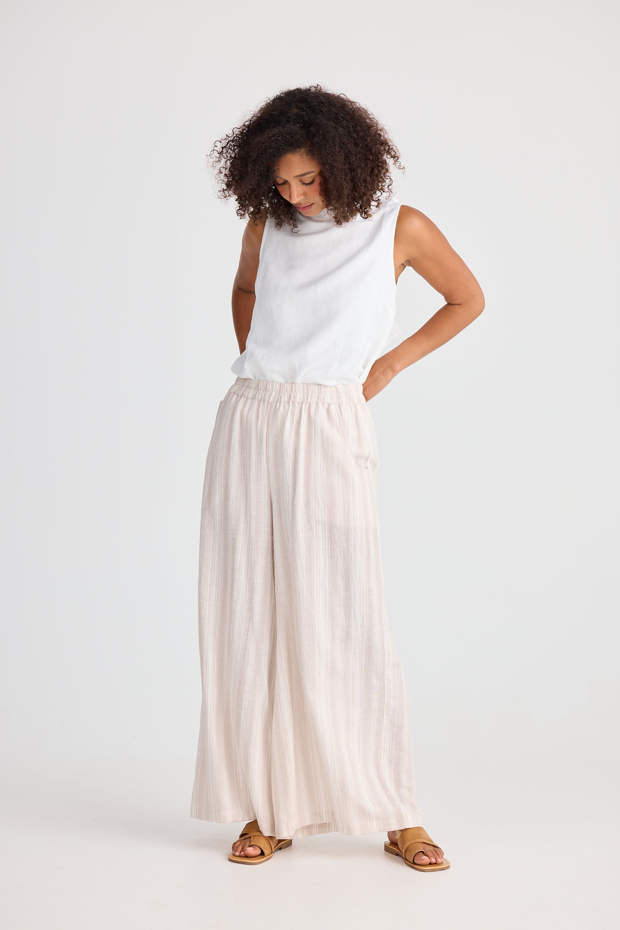 Positano Pant - Tuscan Stripe-Pants-The Shanty Corporation-The Bay Room