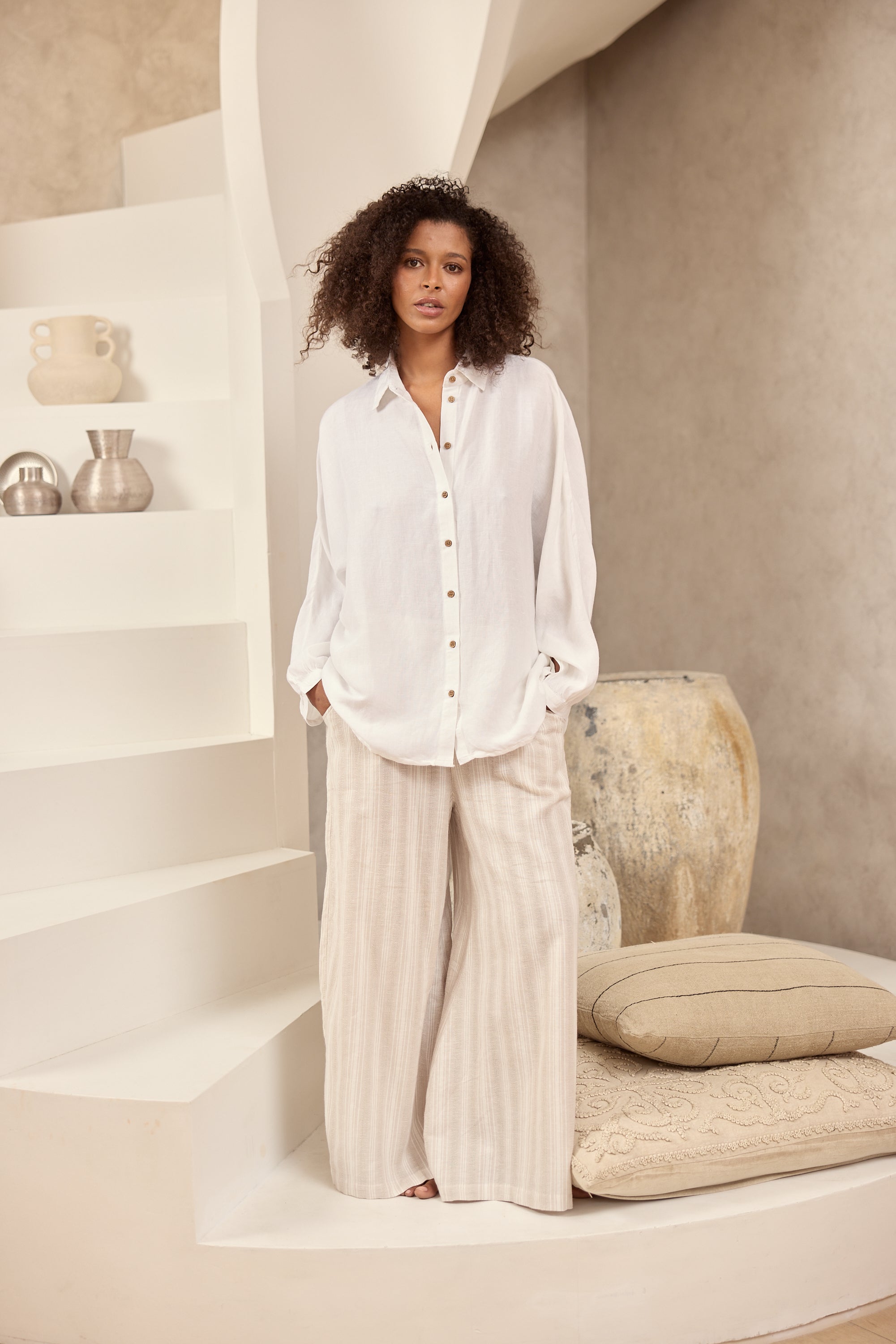 Positano Pant - Tuscan Stripe-Pants-The Shanty Corporation-The Bay Room