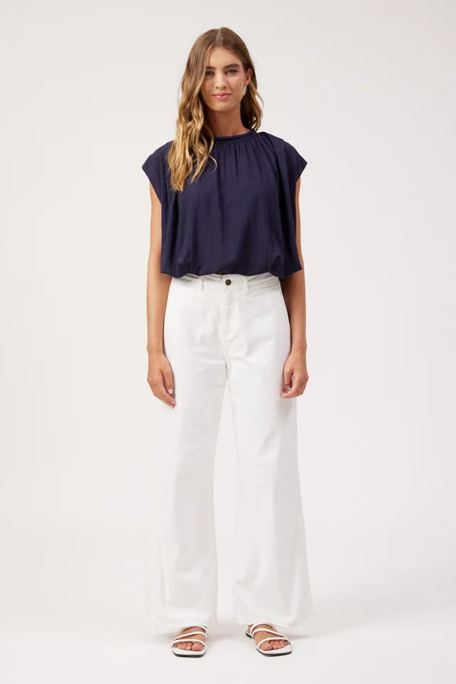 Positano Top - Navy-Tops-Haven-The Bay Room
