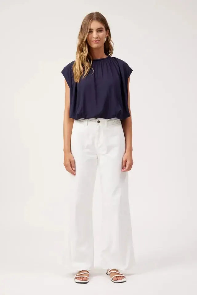 Positano Top - Navy-Tops-Haven-The Bay Room