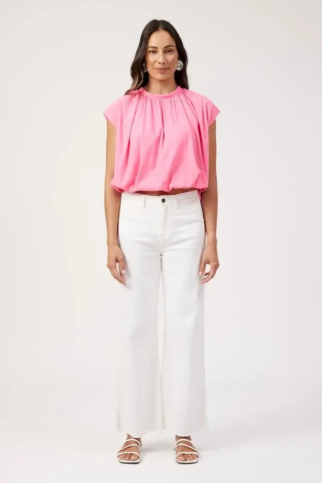 Positano Top - Pink-Tops-Haven-The Bay Room