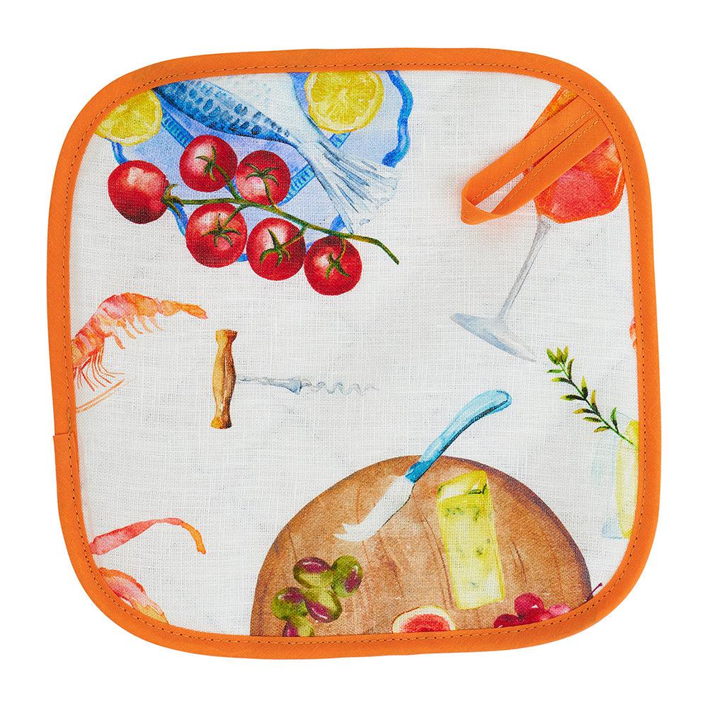 Pot Holder - Linen - Seafood-Kitchenware-Annabel Trends-The Bay Room