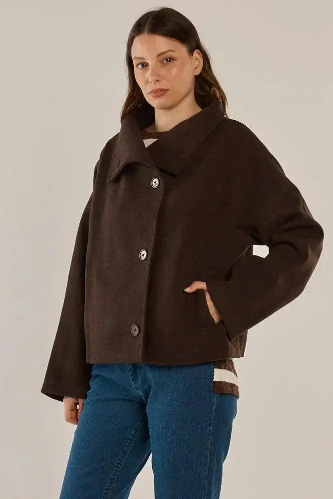 Prue Pea Coat - Chocolate-Jackets, Coats & Vests-Betty Basics-The Bay Room