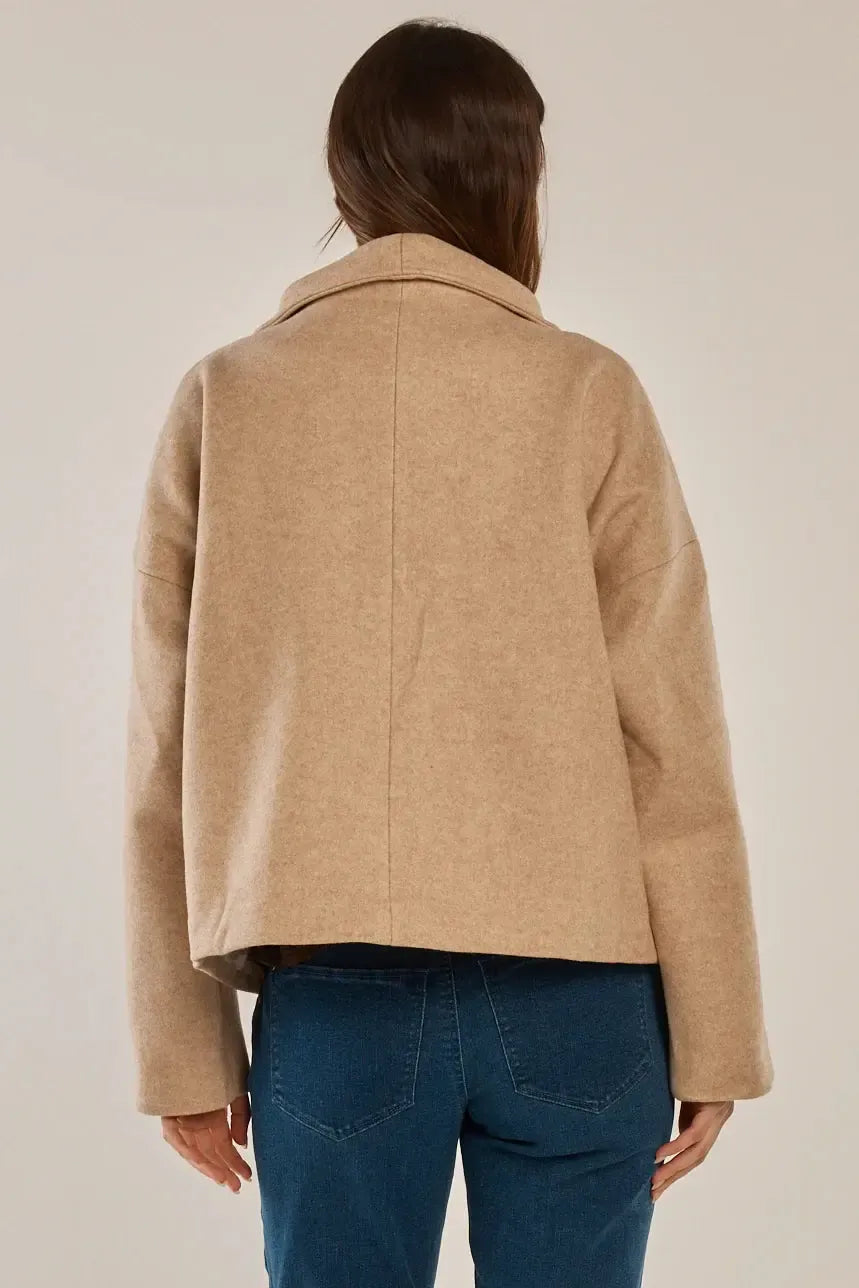 Prue Pea Coat - Cream-Jackets, Coats & Vests-Betty Basics-The Bay Room