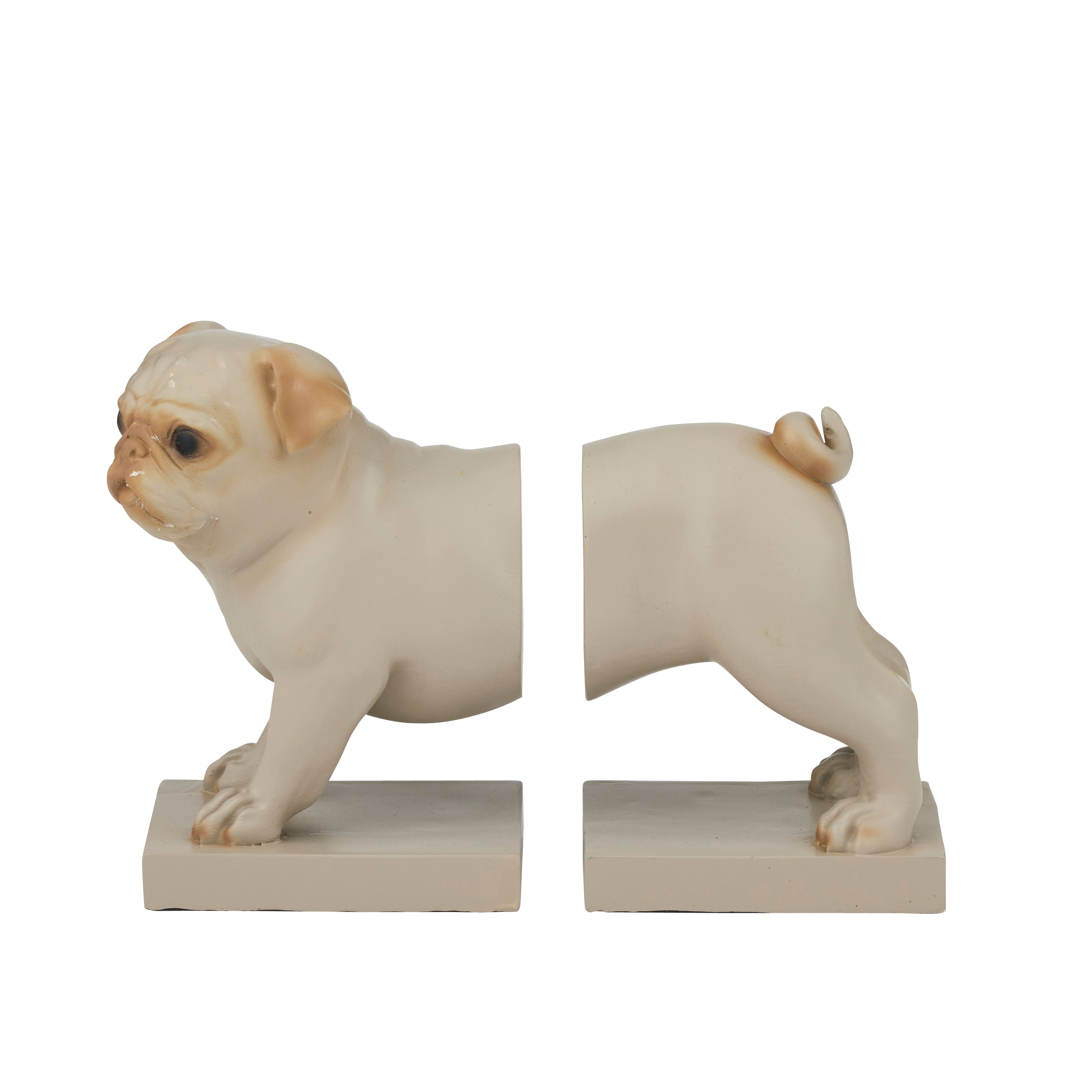 Puggy Set/2 Resin Bookends 22x8.5x16cm-Decor Items-Coast To Coast Home-The Bay Room