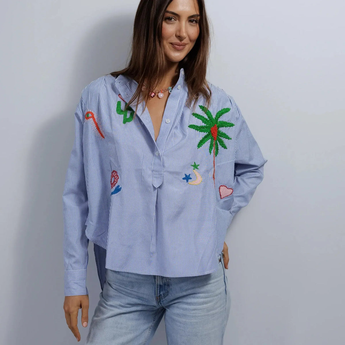 Pure Cotton Shirt Blue-Tops-Zoda-The Bay Room
