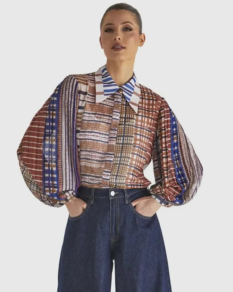 Rays Shirt - Check-Tops-Fate + Becker-The Bay Room