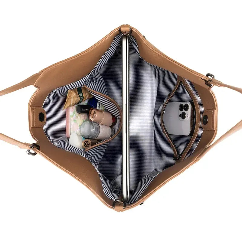 Rebecca Deep Mocha 3 Piece Handbag-Bags & Clutches-Black Caviar Designs-The Bay Room