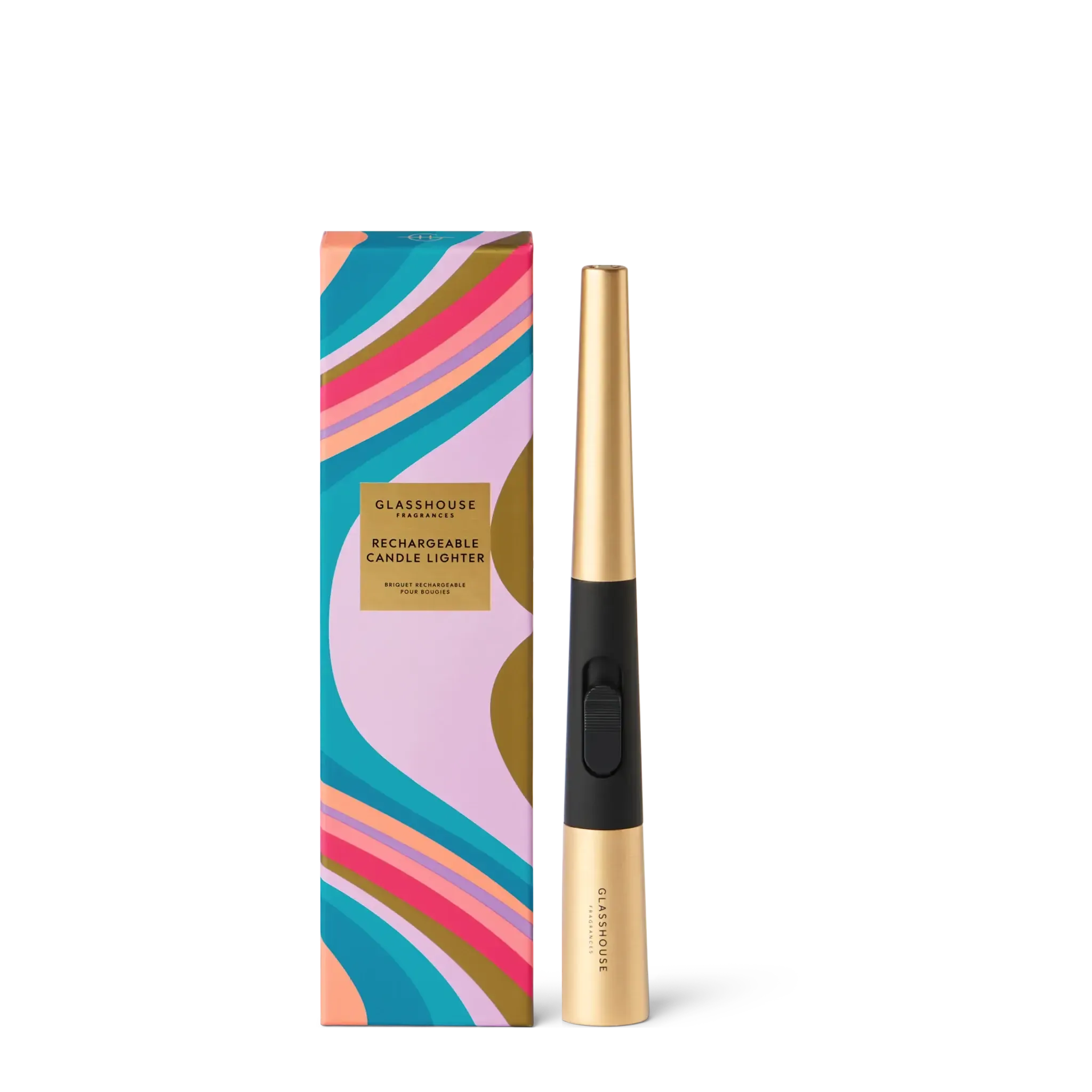 Rechargeable Candle Lighter with USB Charging Cable - Gold-Candles & Fragrances-Glasshouse-The Bay Room