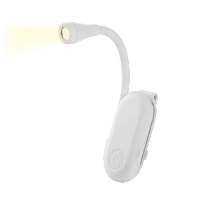 Rechargeable Clip On Book Light-Travel & Outdoors-IS Gift-White-The Bay Room