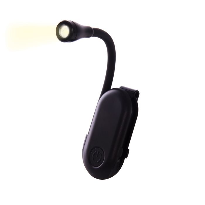 Rechargeable Clip On Book Light-Travel & Outdoors-IS Gift-Black-The Bay Room