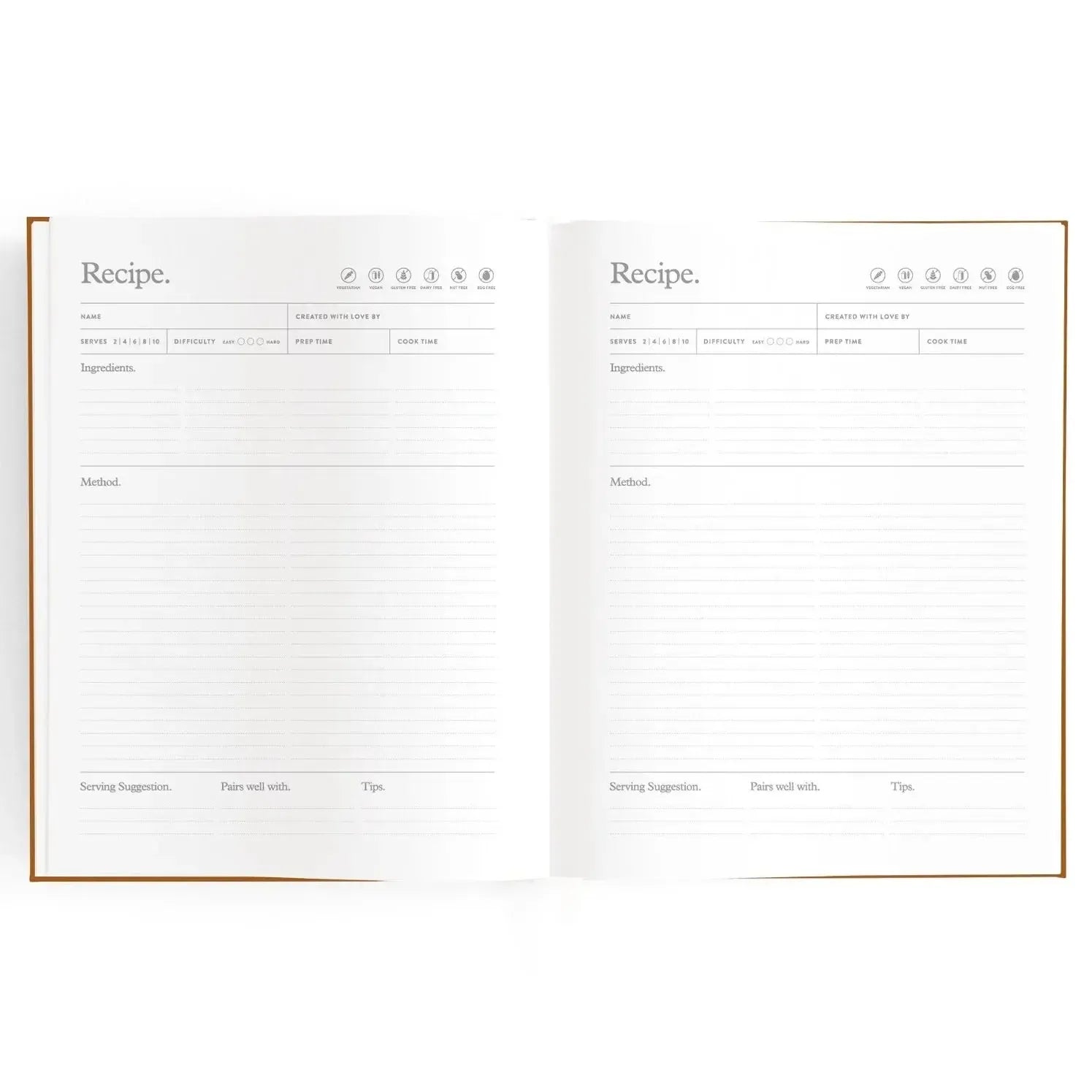 Recipe Book Turmeric-Journals, Books & Calendars-Fox & Fallow-The Bay Room