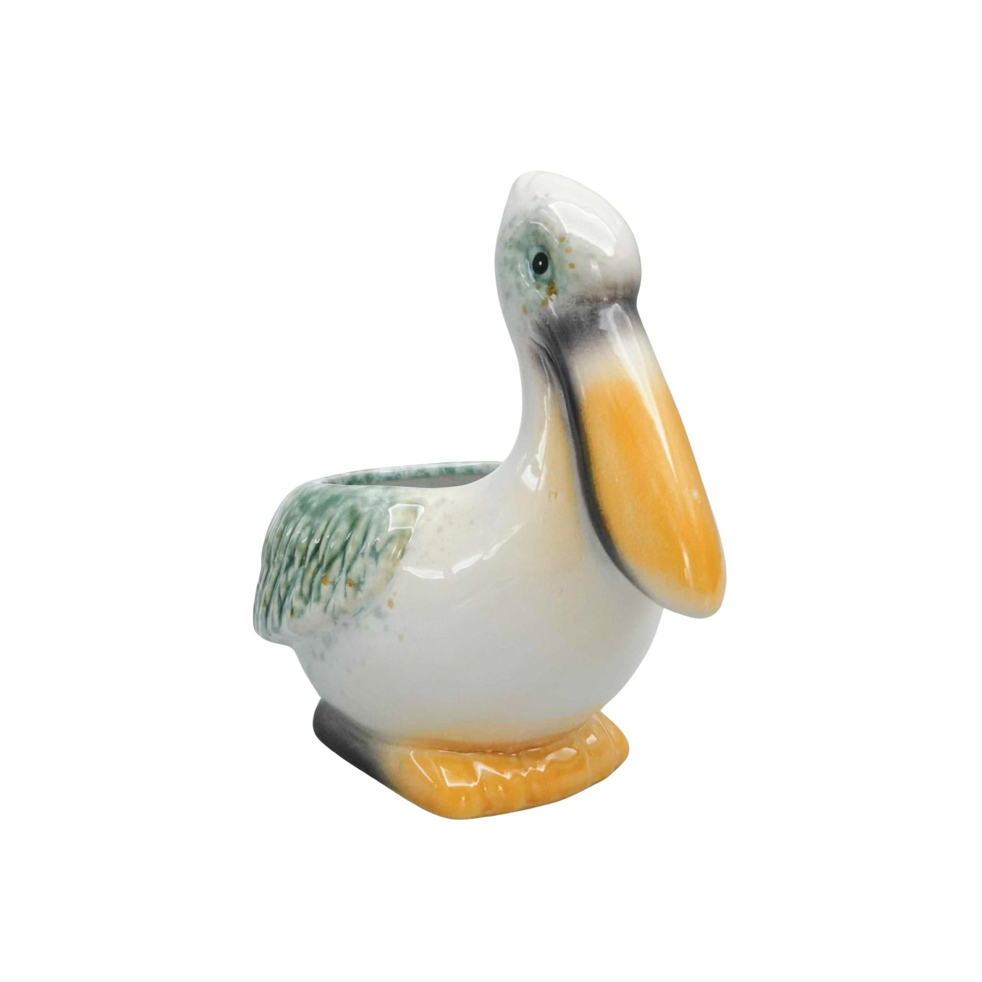 Reef Pelican Planter White 17cm-Pots, Planters & Vases-Urban Products-The Bay Room