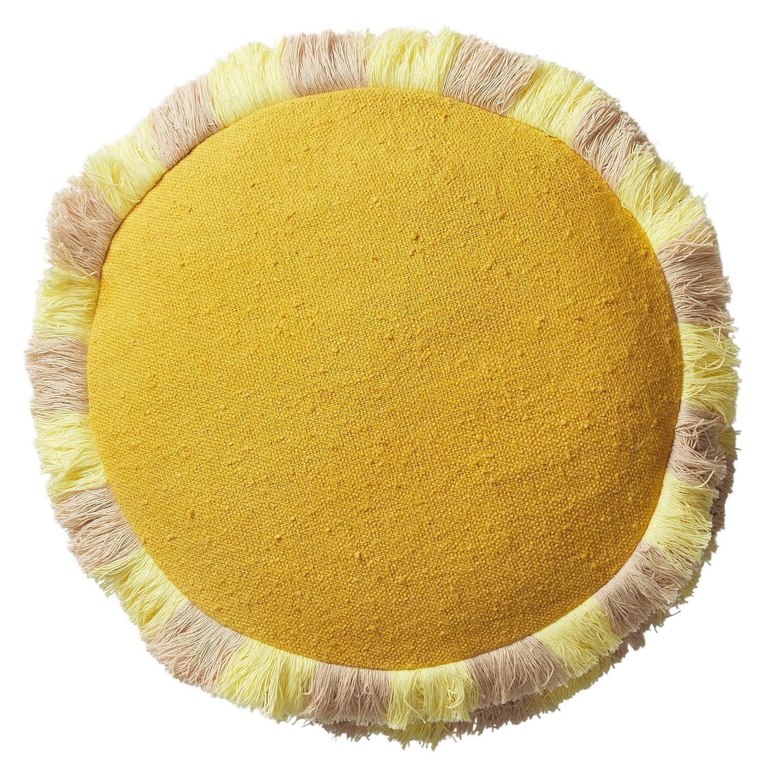 Reese Round Cushion - Ochre-Soft Furnishings-Sage & Clare-The Bay Room