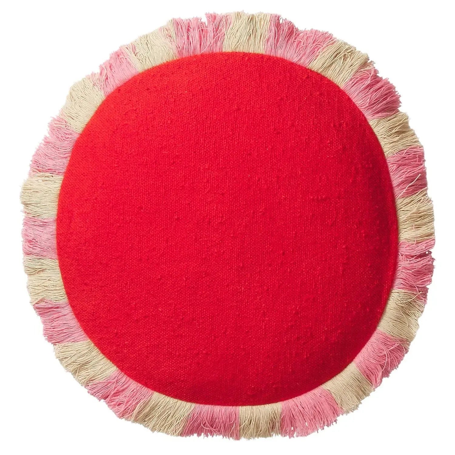 Reese Round Cushion - Poppy-Soft Furnishings-Sage & Clare-The Bay Room