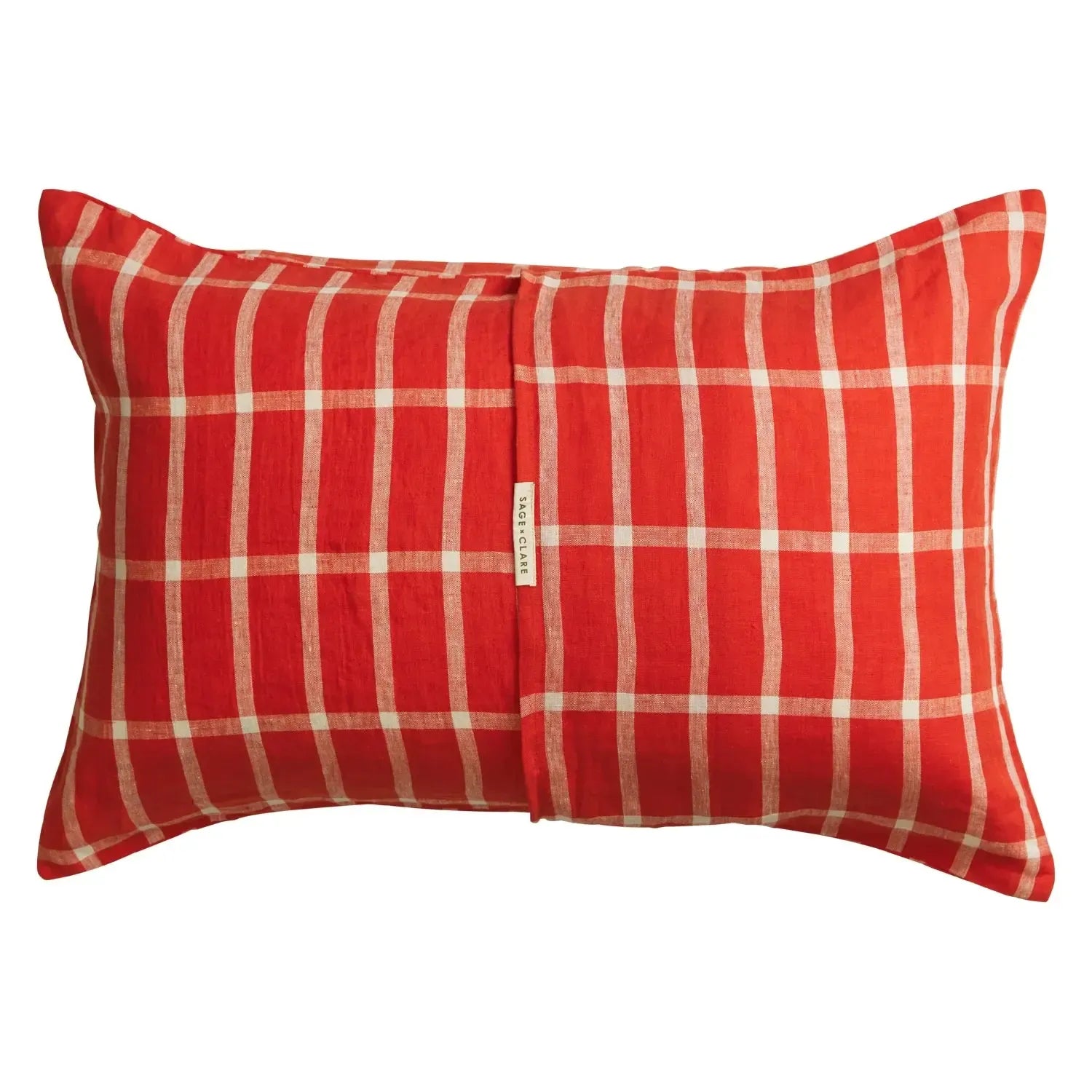 Remi Linen Pillowcase Set - Scarlet-Soft Furnishings-Sage & Clare-The Bay Room