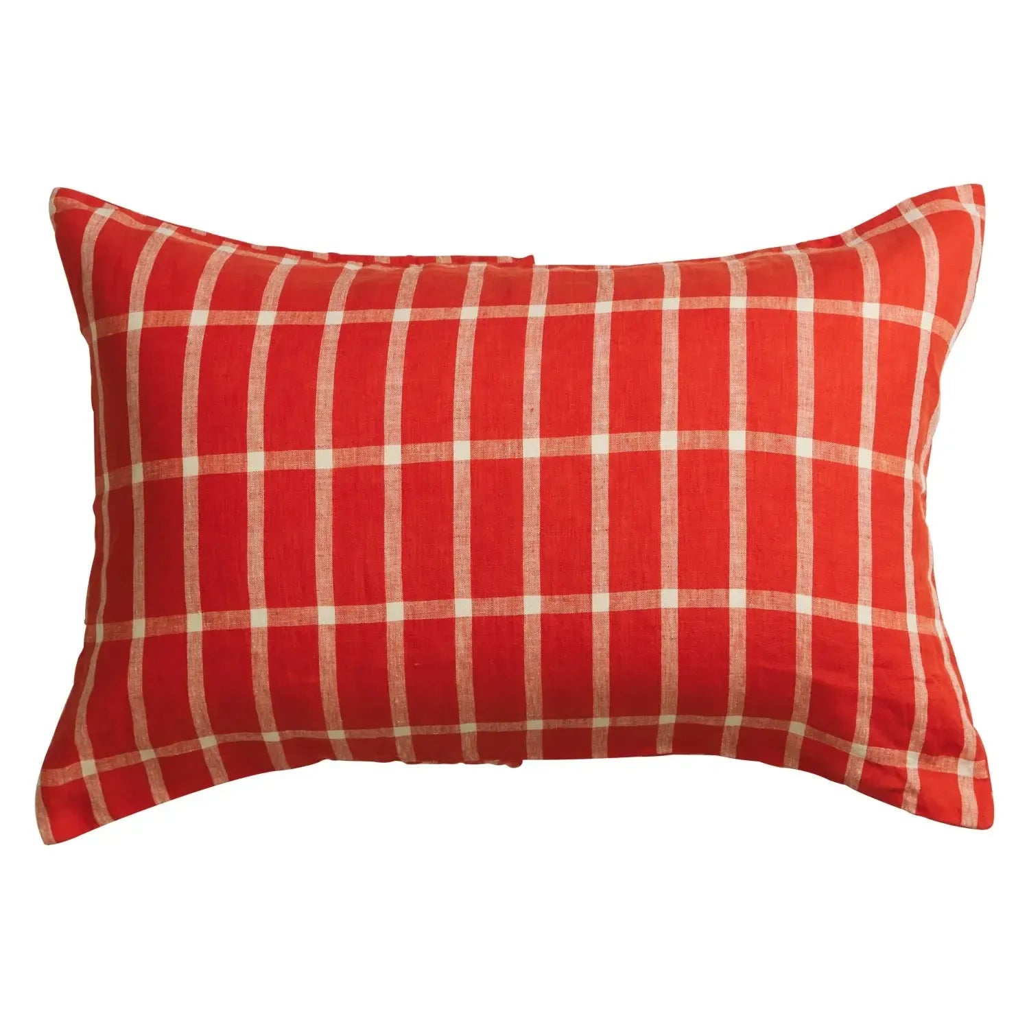 Remi Linen Pillowcase Set - Scarlet-Soft Furnishings-Sage & Clare-The Bay Room