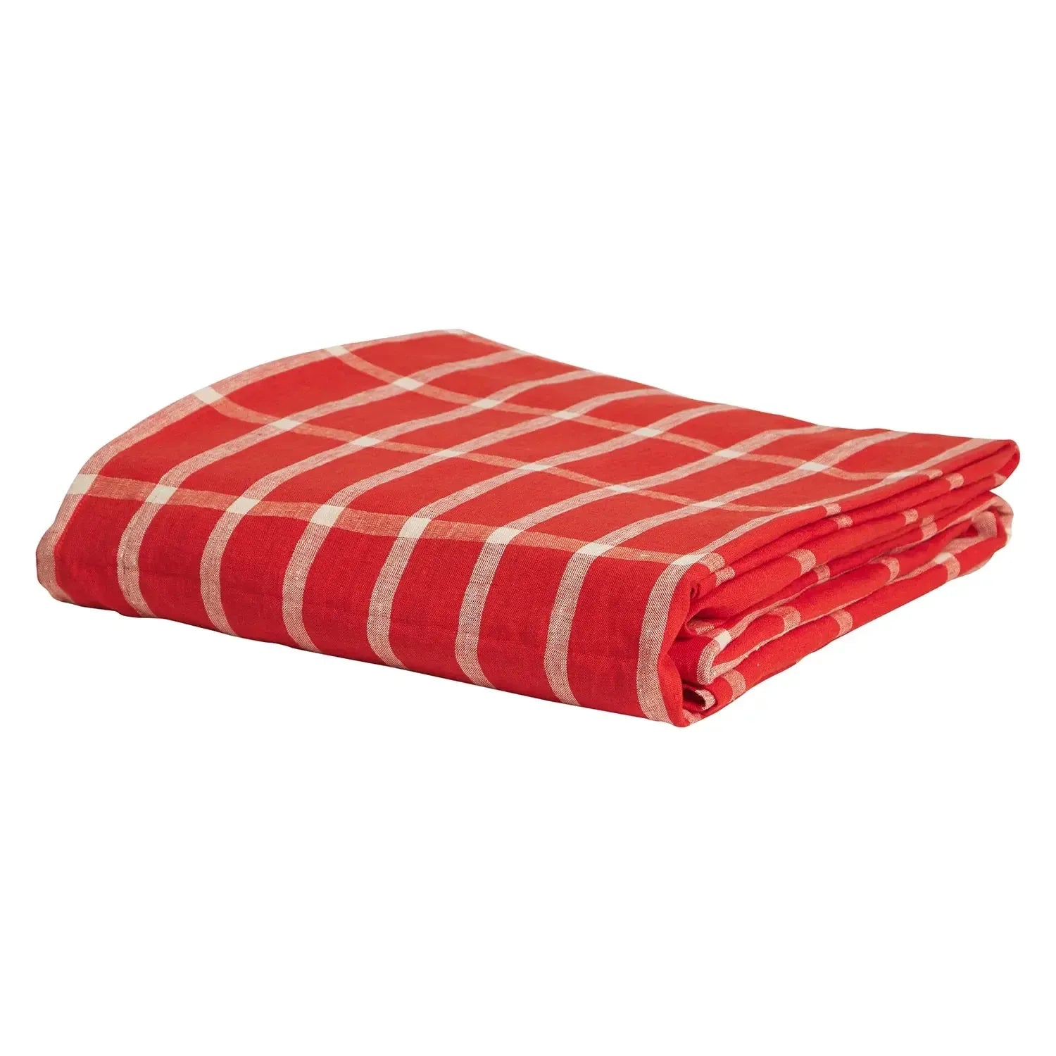 Remi Linen Sheets - Scarlet-Soft Furnishings-Sage & Clare-The Bay Room