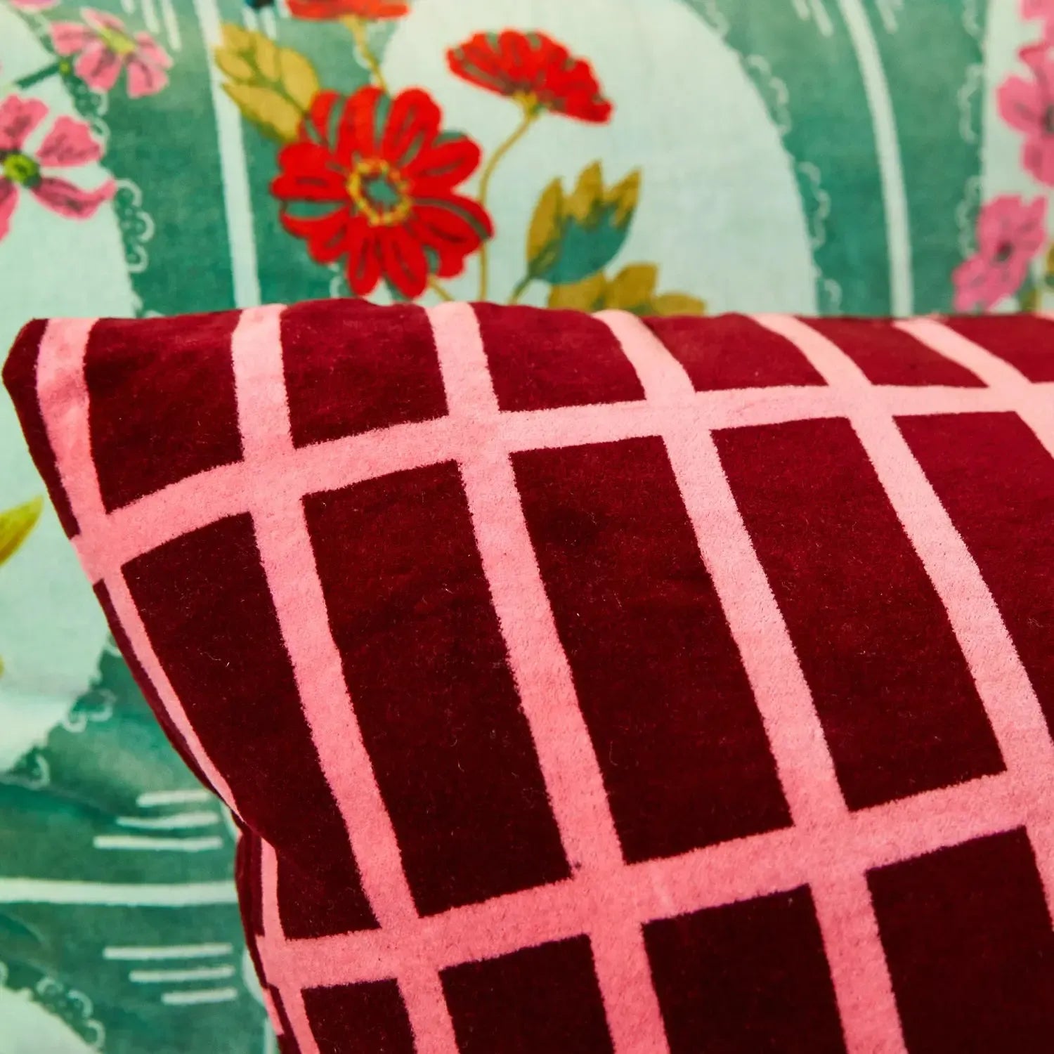Remi Velvet Cushion - Mahogany-Soft Furnishings-Sage & Clare-The Bay Room