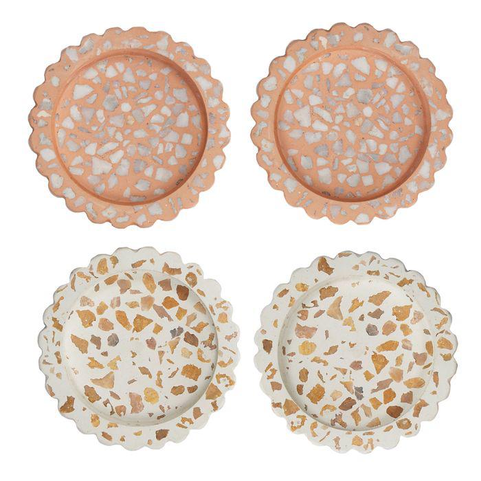 Reuben Set/4 Terrazzo Coasters-Decor Items-Coast To Coast Home-The Bay Room
