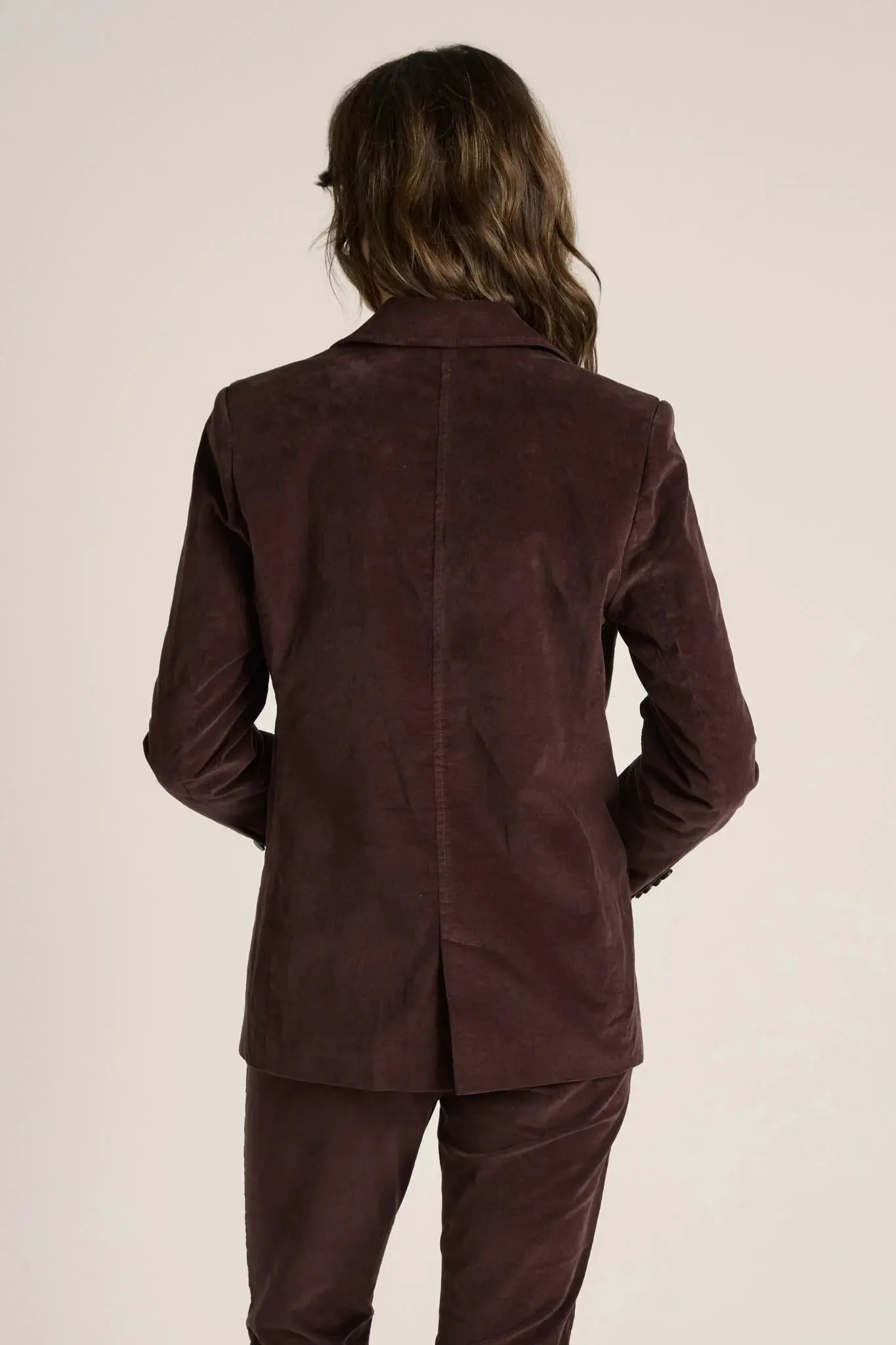 Rhea Velvet Blazer - Chocolate-Jackets , Coats & Vests-Fate + Becker-The Bay Room