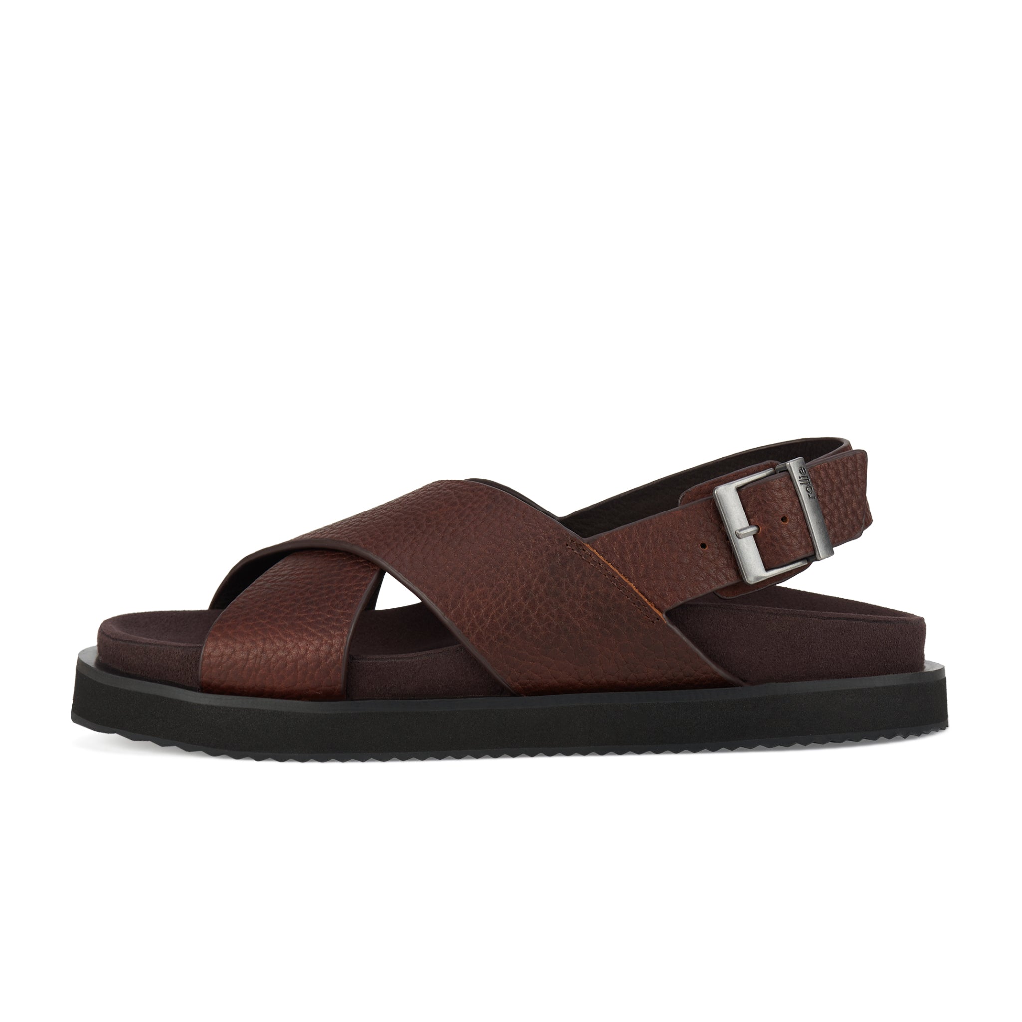 Rhodes Cross Sandal Chocolate-Footwear-Rollie-The Bay Room