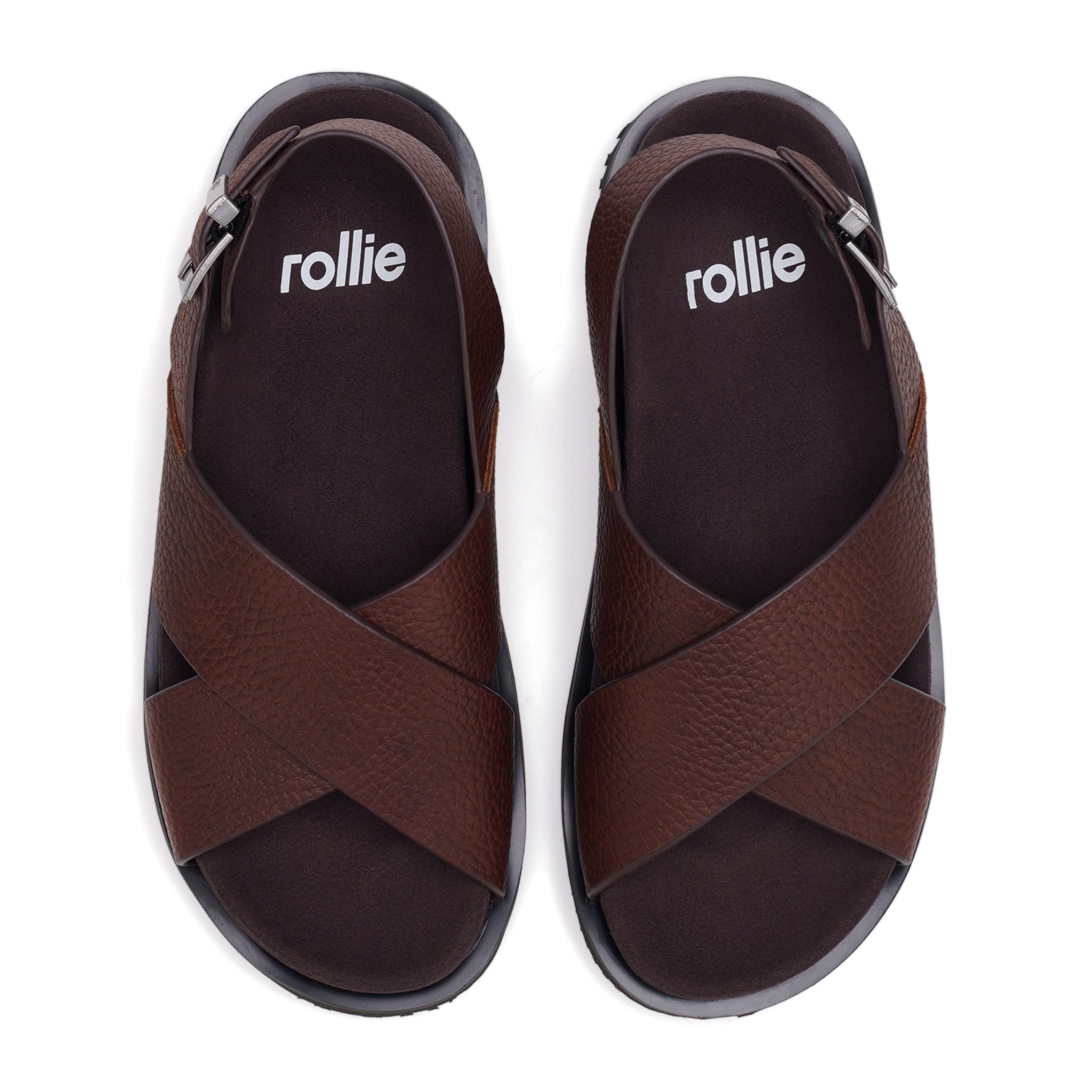 Rhodes Cross Sandal Chocolate-Footwear-Rollie-The Bay Room