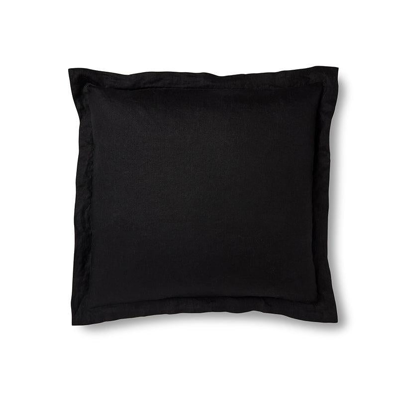 Riley Black Linen Cushion 55cm-Soft Furnishings-Madras Link-The Bay Room