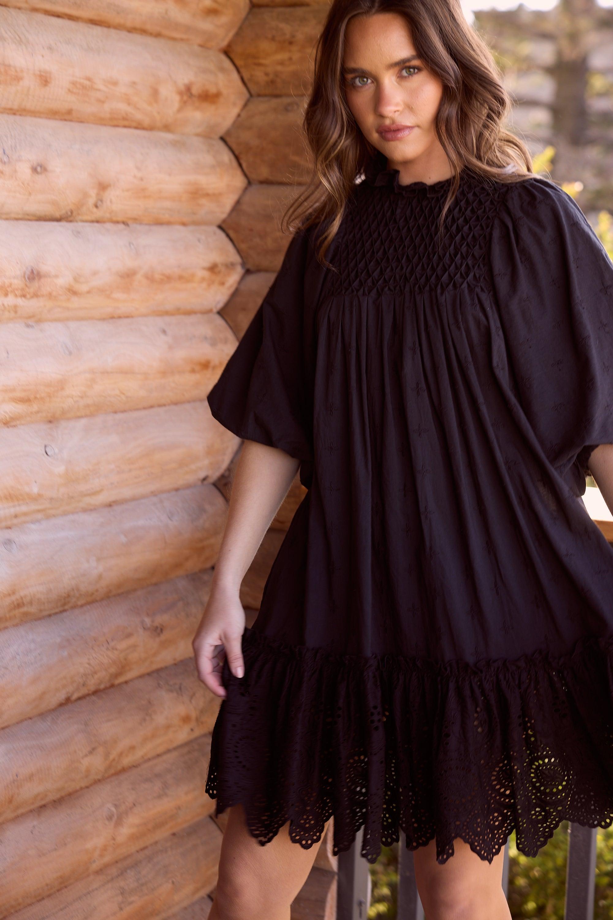Rimini Dress - Black-Dresses-Talisman-The Bay Room