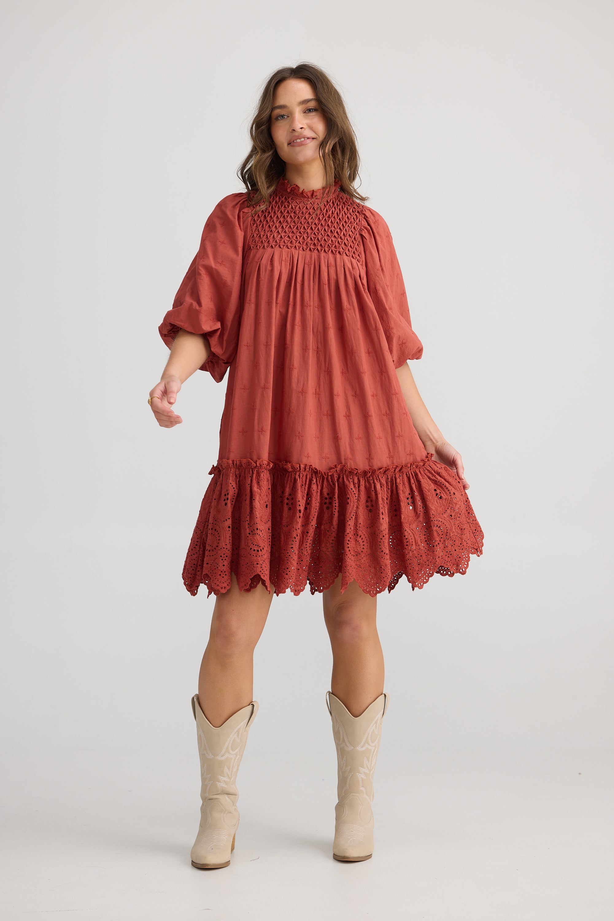 Rimini Dress - Rust-Dresses-Talisman-The Bay Room