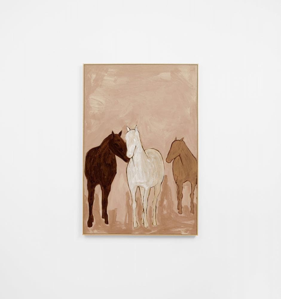 Roaming Herd Natural Canvas 90x135cm-Wall Decor-Middle of Nowhere-The Bay Room