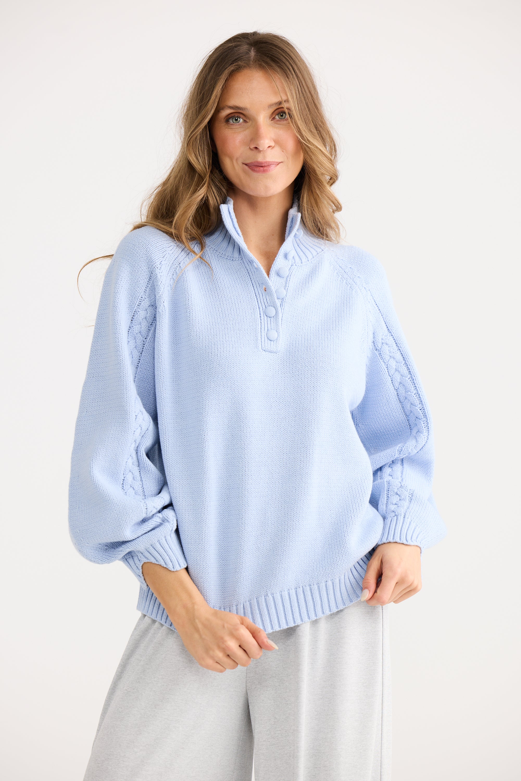 Roomate Knit - Powder Blue-Knitwear & Jumpers-Home Love-The Bay Room