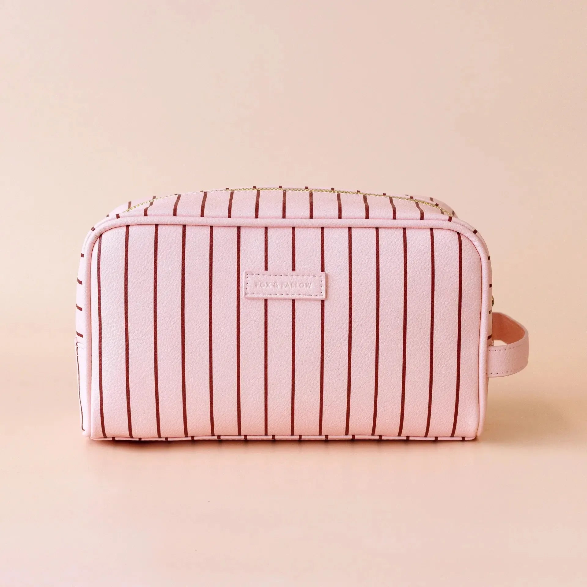 Rosé Pinstripe Wash Bag-Beauty & Well-Being-Fox & Fallow-The Bay Room