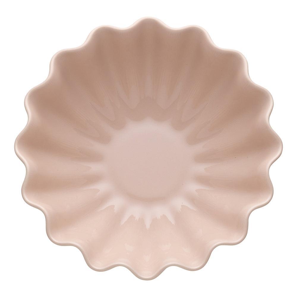 Ruffle Footed Bowl Pink Salt 24cm-Dining & Entertaining-Ecology-The Bay Room