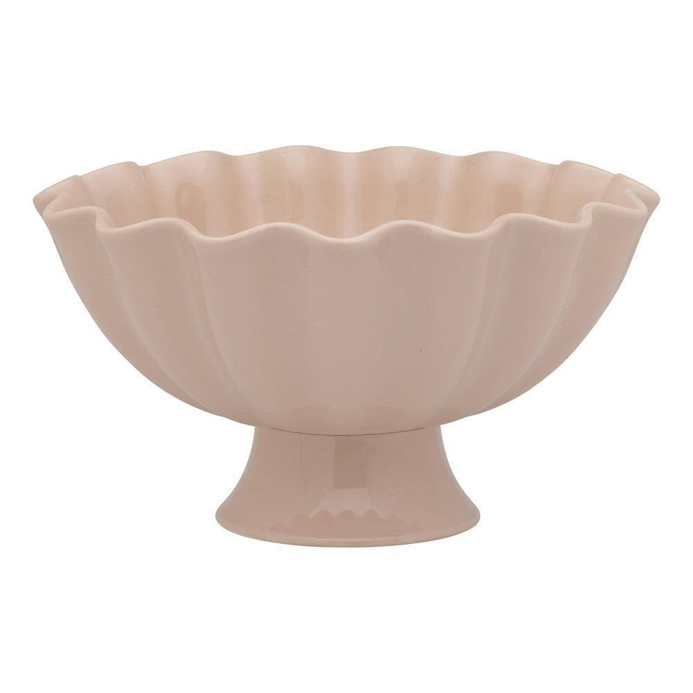 Ruffle Footed Bowl Pink Salt 24cm-Dining & Entertaining-Ecology-The Bay Room