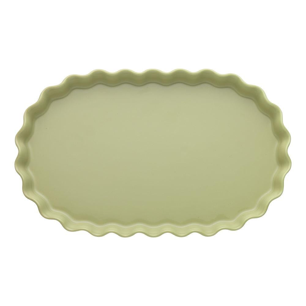 Ruffle Oval Serving Bowl Ginko 35cm-Dining & Entertaining-Ecology-The Bay Room