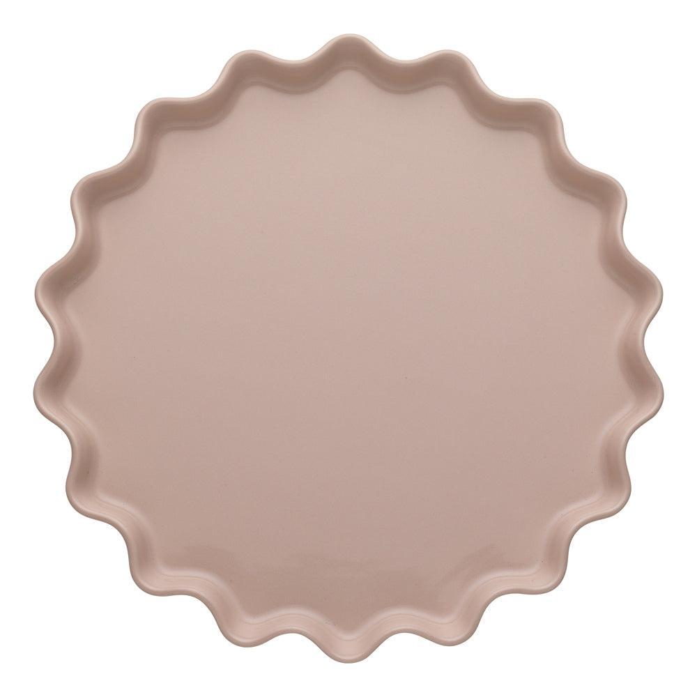 Ruffle Round Platter Pink Salt 32cm-Dining & Entertaining-Ecology-The Bay Room