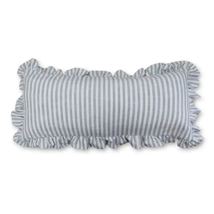 Ruffles Blue Cushion 35x70cm-Soft Furnishings-Madras Link-The Bay Room