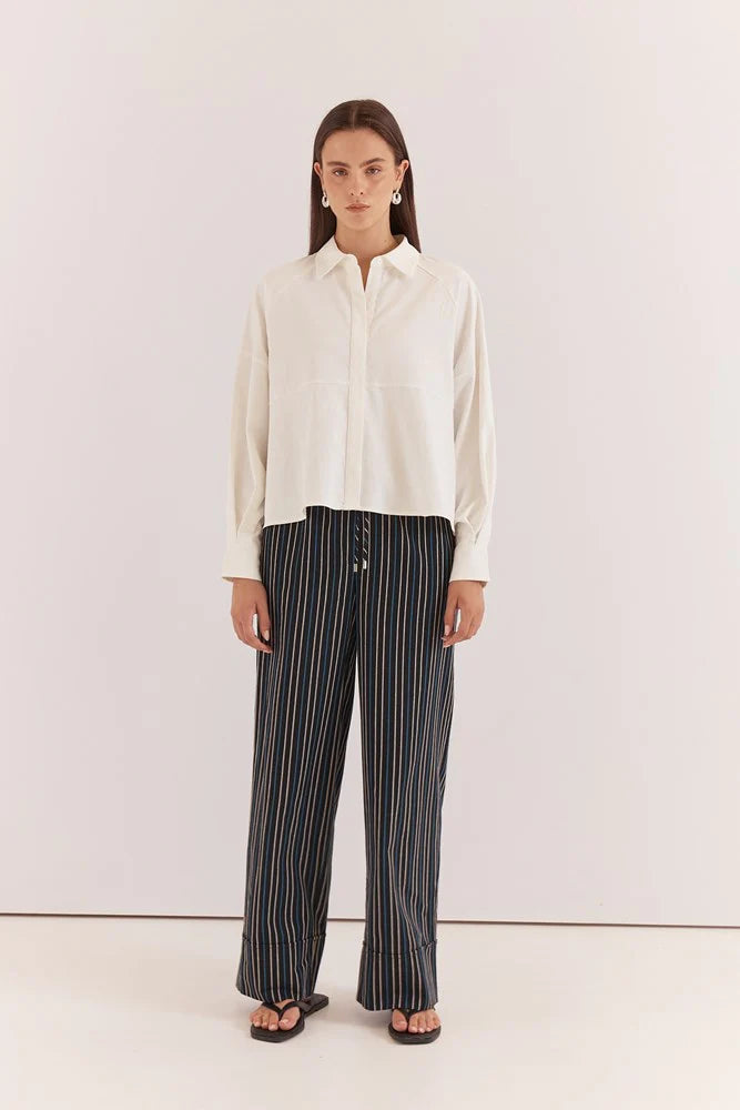 Ashby Peplum Shirt -White