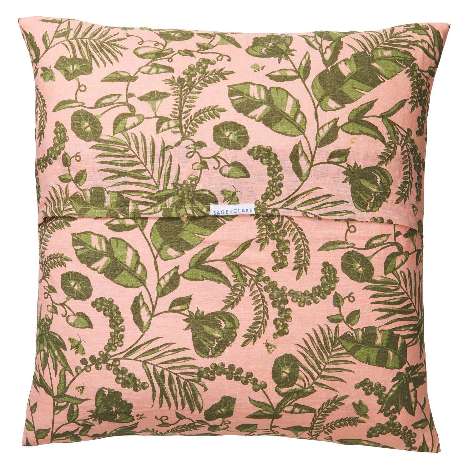Safia Linen Euro Pillowcase Set - Martini-Soft Furnishings-Sage & Clare-The Bay Room